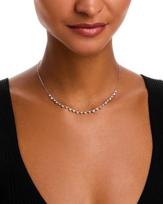Bloomingdale's Fine Collection Diamond Bezel Station Necklace in 14K White Gold, 1.80 tcw