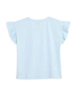 Aqua Girls' Ruffled Sleeve Tee, Little Kid, Big Kid - Exclusive