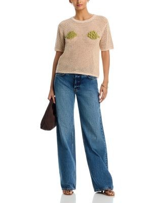 Aqua Open Knit Top - Exclusive