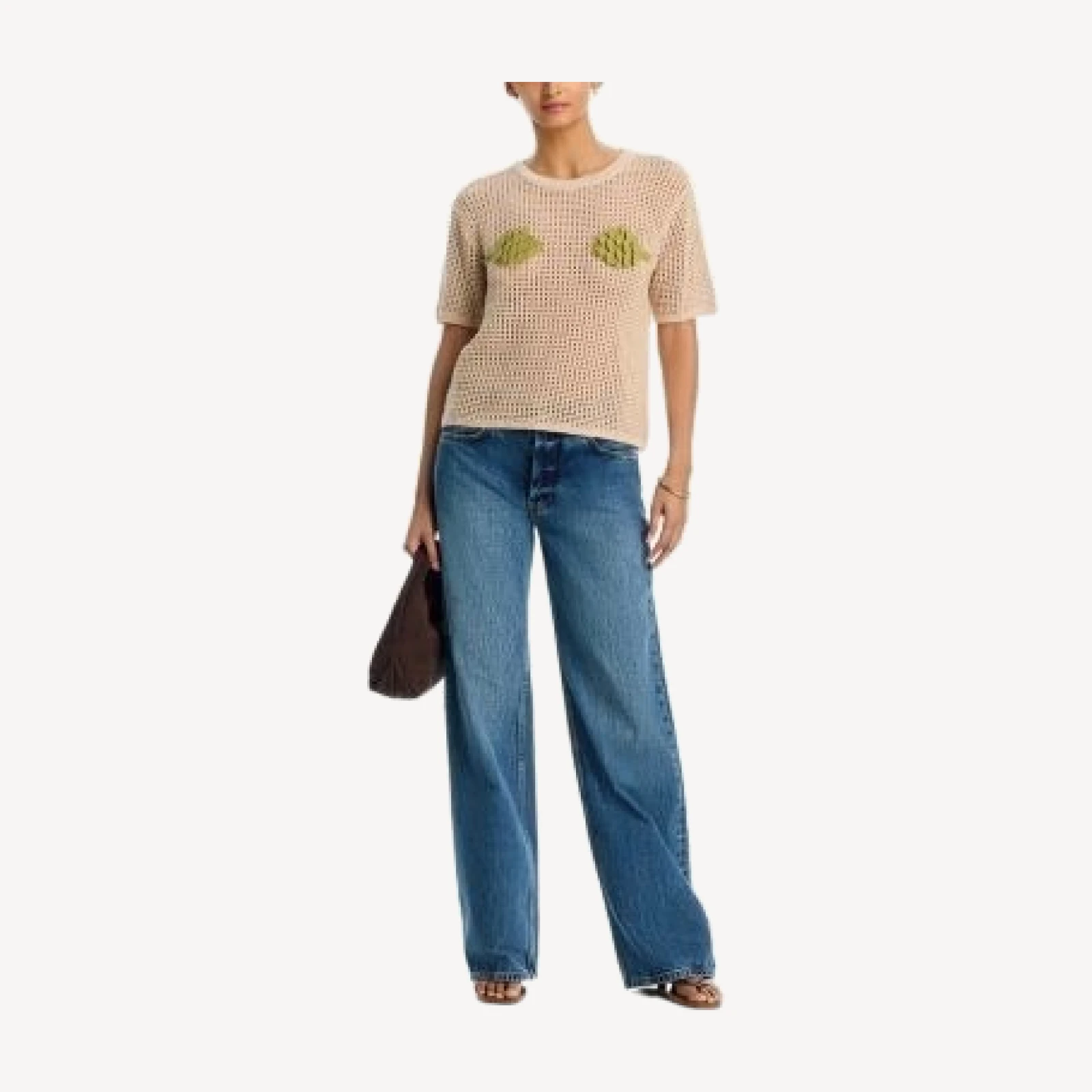 Aqua Open Knit Top - Exclusive