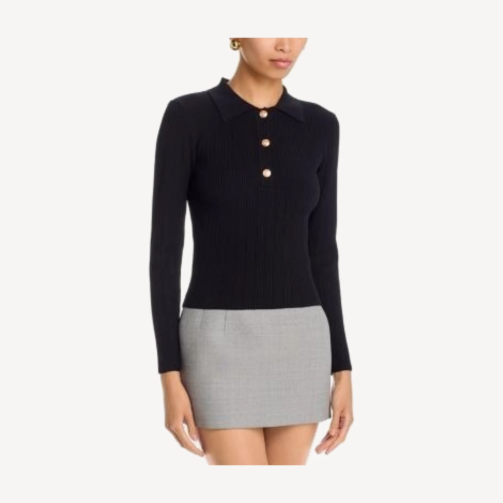 Aqua Gold Button Polo Sweater - Exclusive