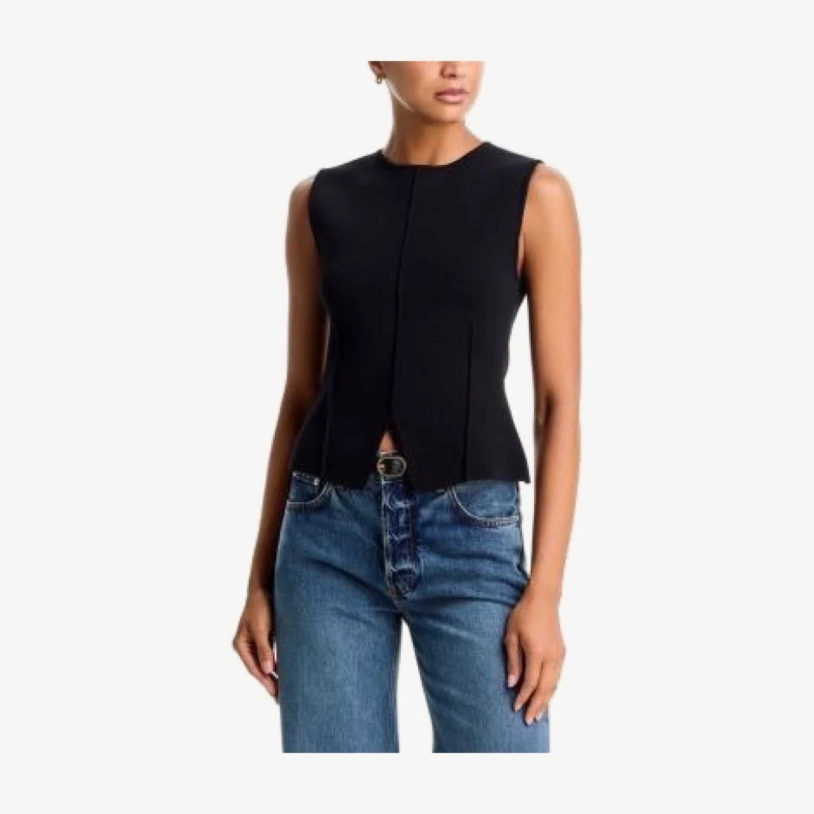 Aqua Fully Fashion Seamed Tank - Exclusive
