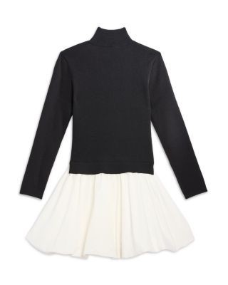 Aqua Girls' Long Sleeved Mock Neck Dress, Little Kid, Big Kid - Exclusive