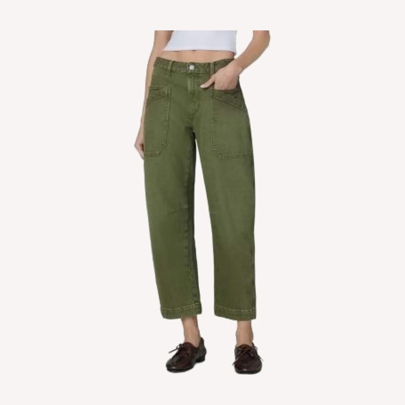 Joe's Jeans The Double Pocket Barrel Jeans in Winter Moss
