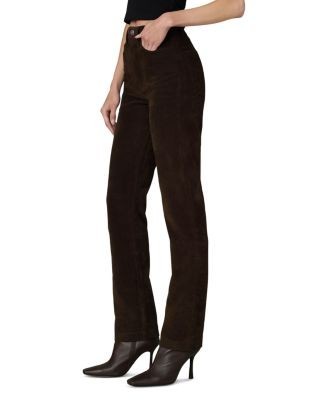 Joe's Jeans The Margot Slim Faux Suede Jeans in Dark Chocolate