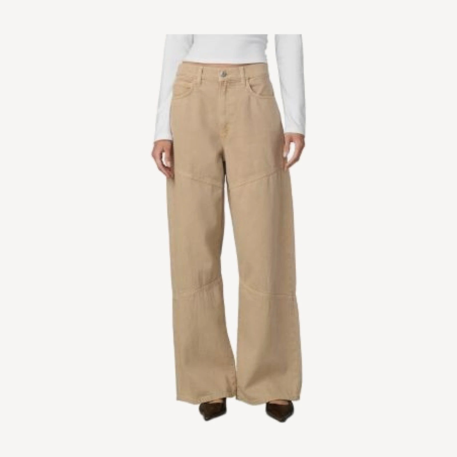 Joe's Jeans The Harlowe Seamed Wide Leg Jeans in Tigers Eye