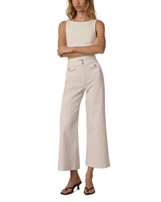 Joe's Jeans The Ellia Ankle Wide Leg Jeans in Natural Stripe