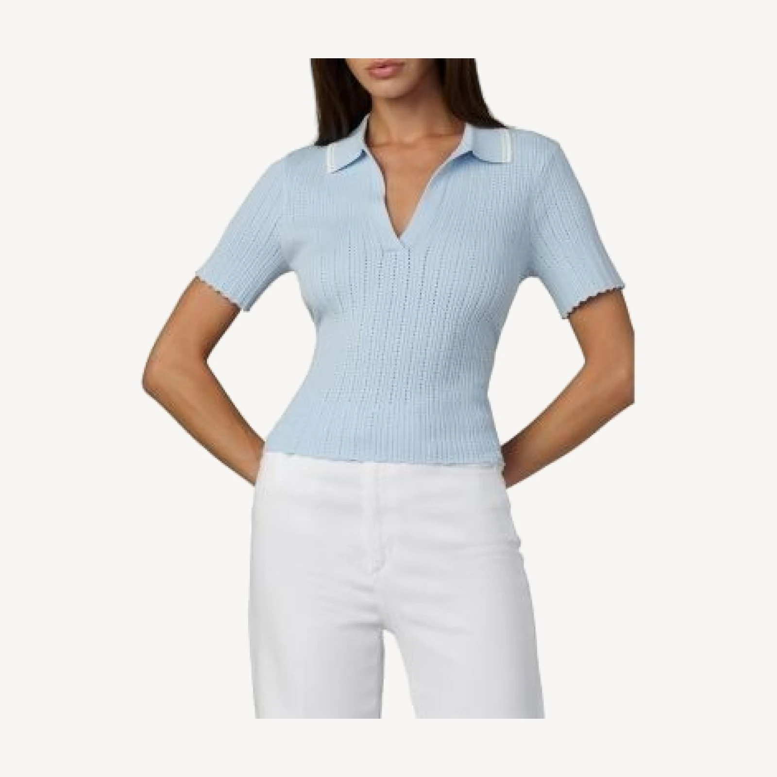 Joe's Jeans The Jess Pointelle Polo Shirt
