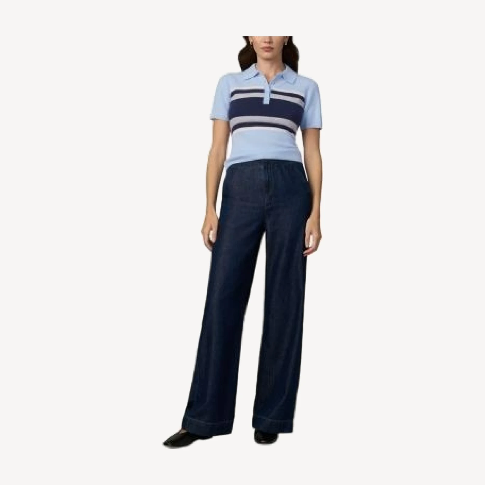 Joe's Jeans The Cashmere Short Sleeve Rugby Polo Sweater
