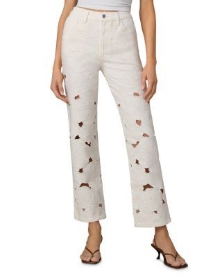 Joe's Jeans The Margot Allover Broderie Jeans in Ecru Floral