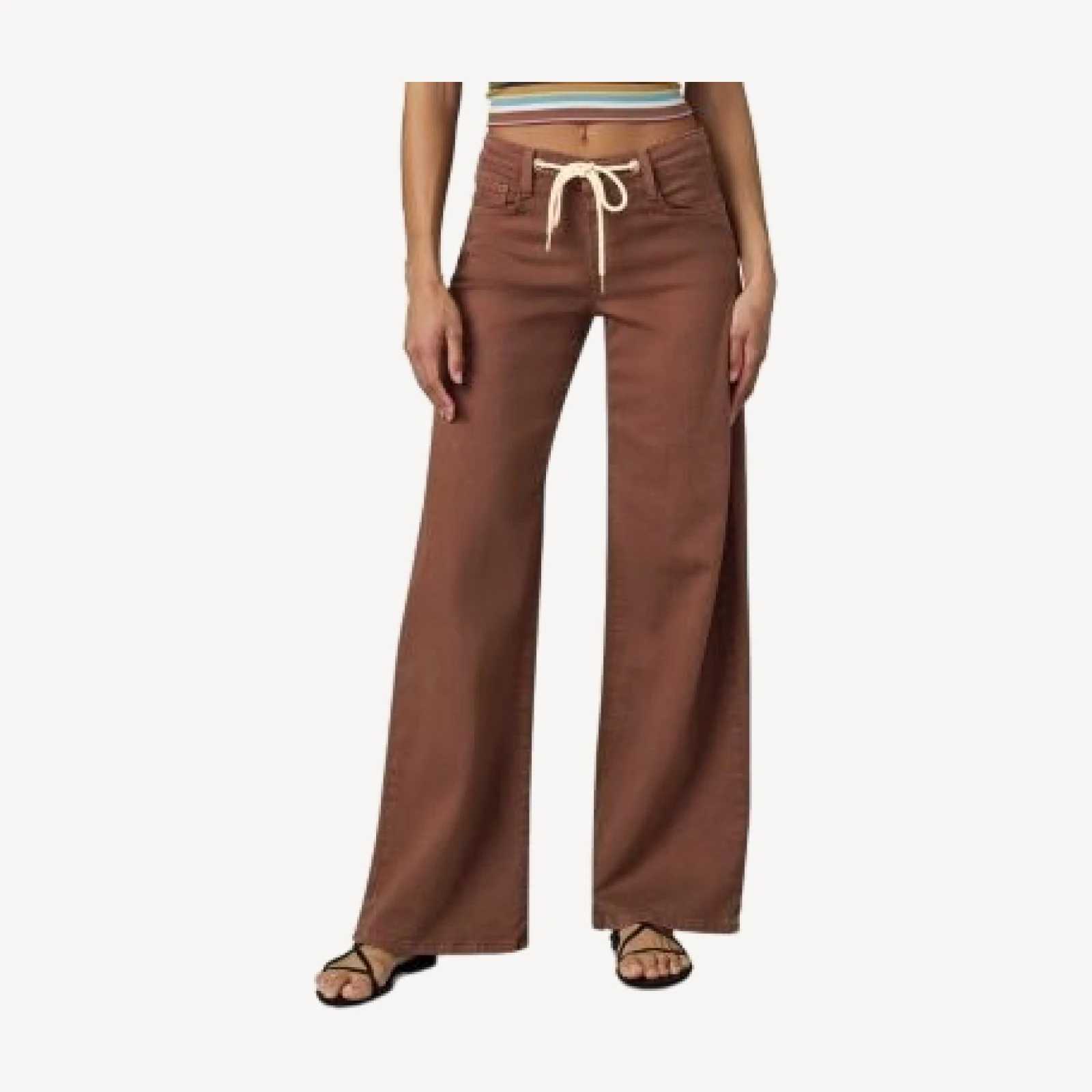 Joe's Jeans The Lou Lou Drawstring Ankle Jeans in Chocolate