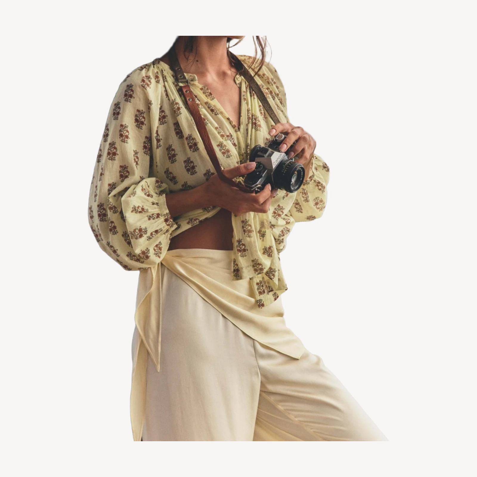 LAVON SCARF PANT -- VANILLA