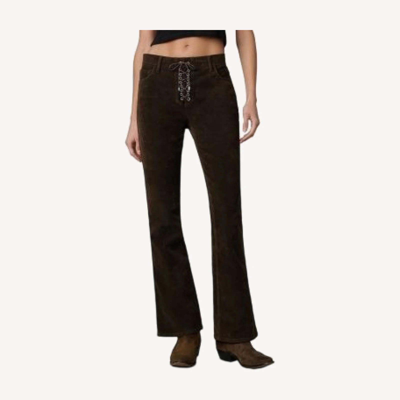 Joe's Jeans The Ralph Faux Suede Bootcut Jeans in Dark Chocolate