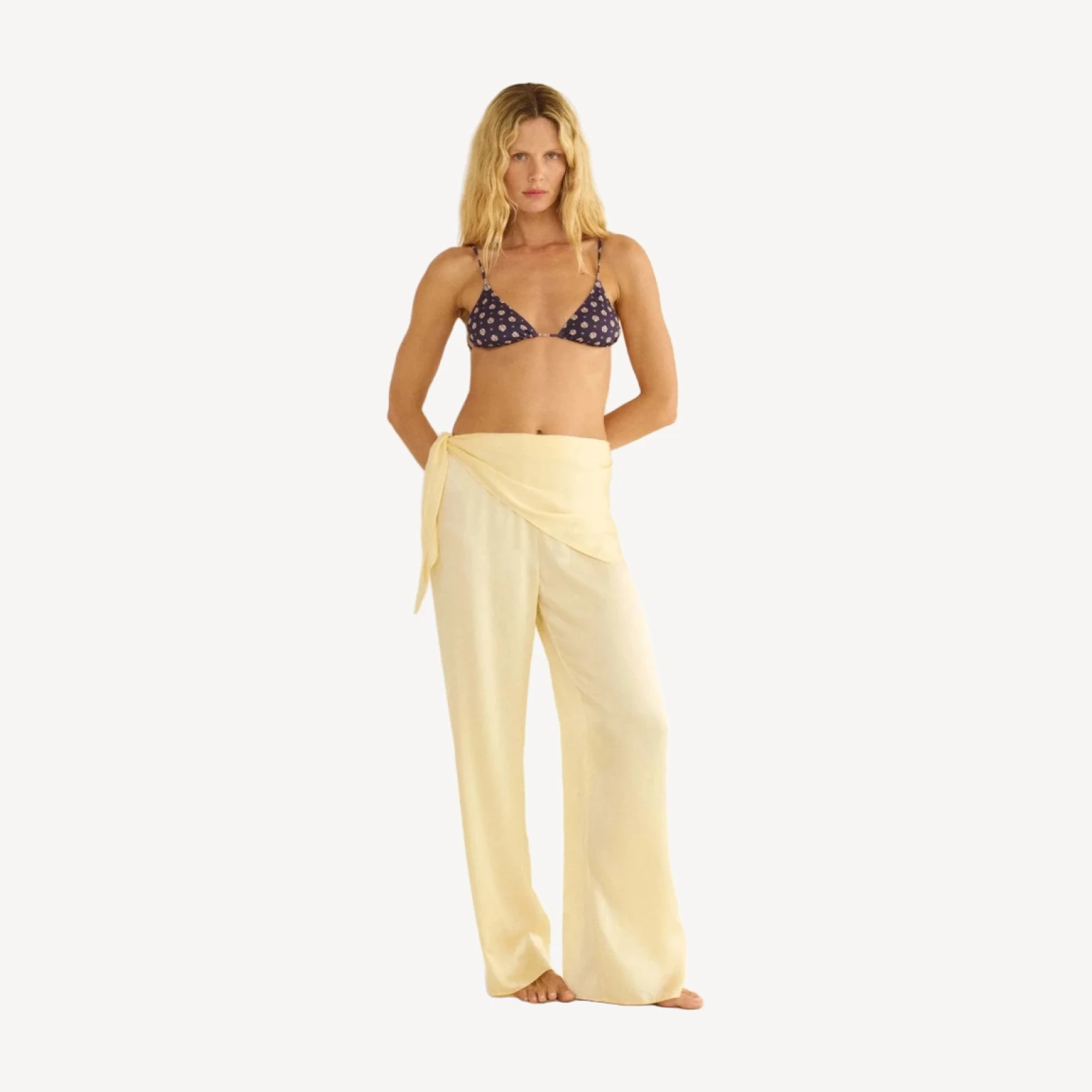 LAVON SCARF PANT -- VANILLA