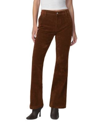 Joe's Jeans The Faux Suede Inez High Rise Trouser Jeans in Chestnut