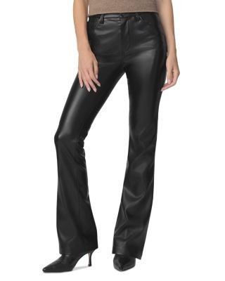 Joe's Jeans The Faux Leather Hi Honey Bootcut Jeans in Dark Chocolate