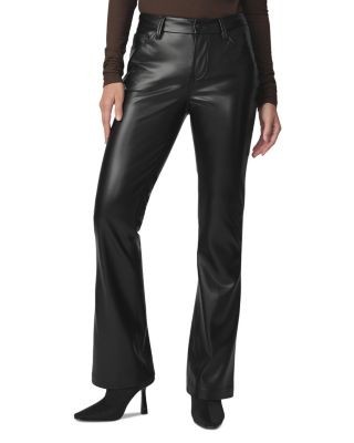 Joe's Jeans Faux Leather Mid Rise Jeans in Black