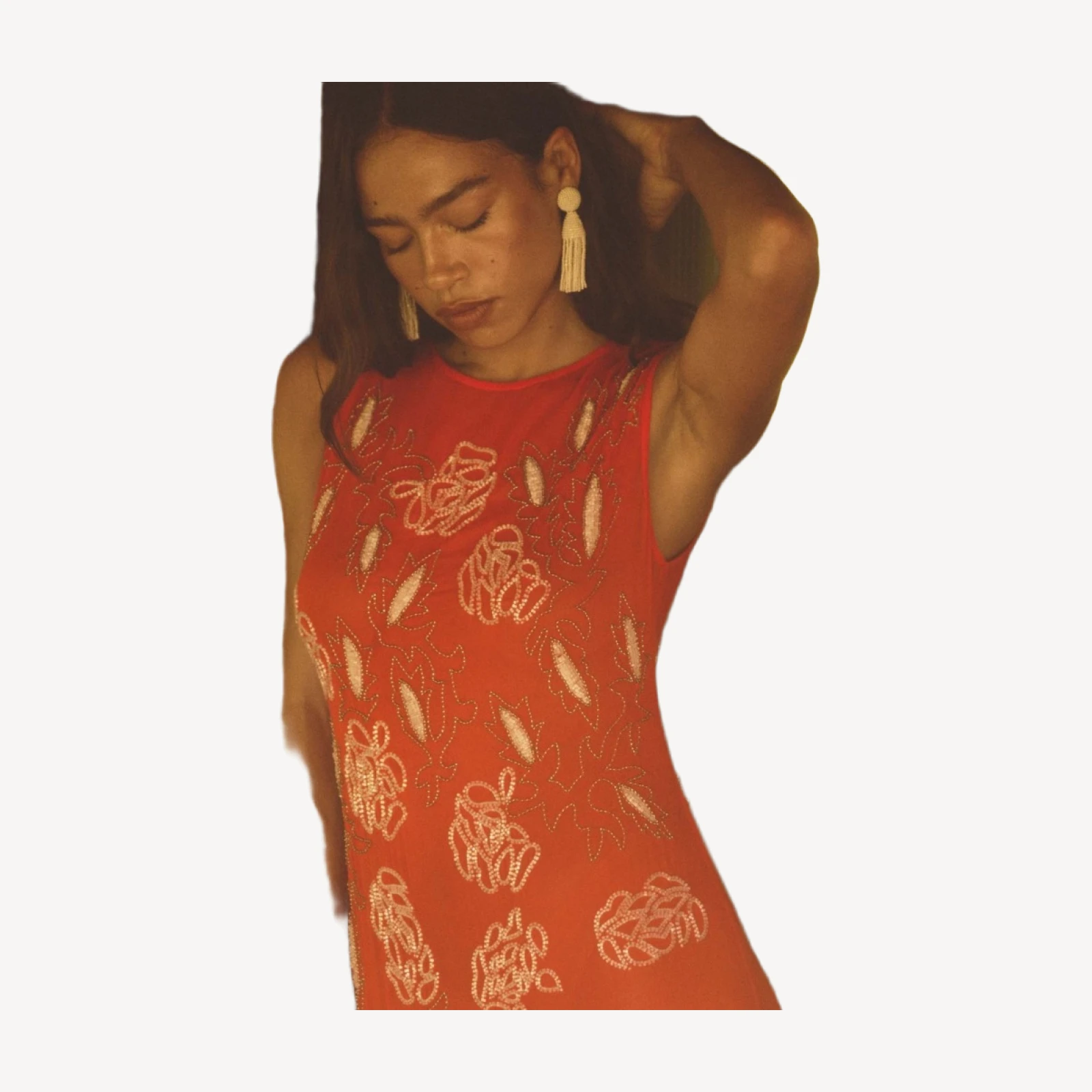CHANDRA DRESS -- ORANGE CITRINE