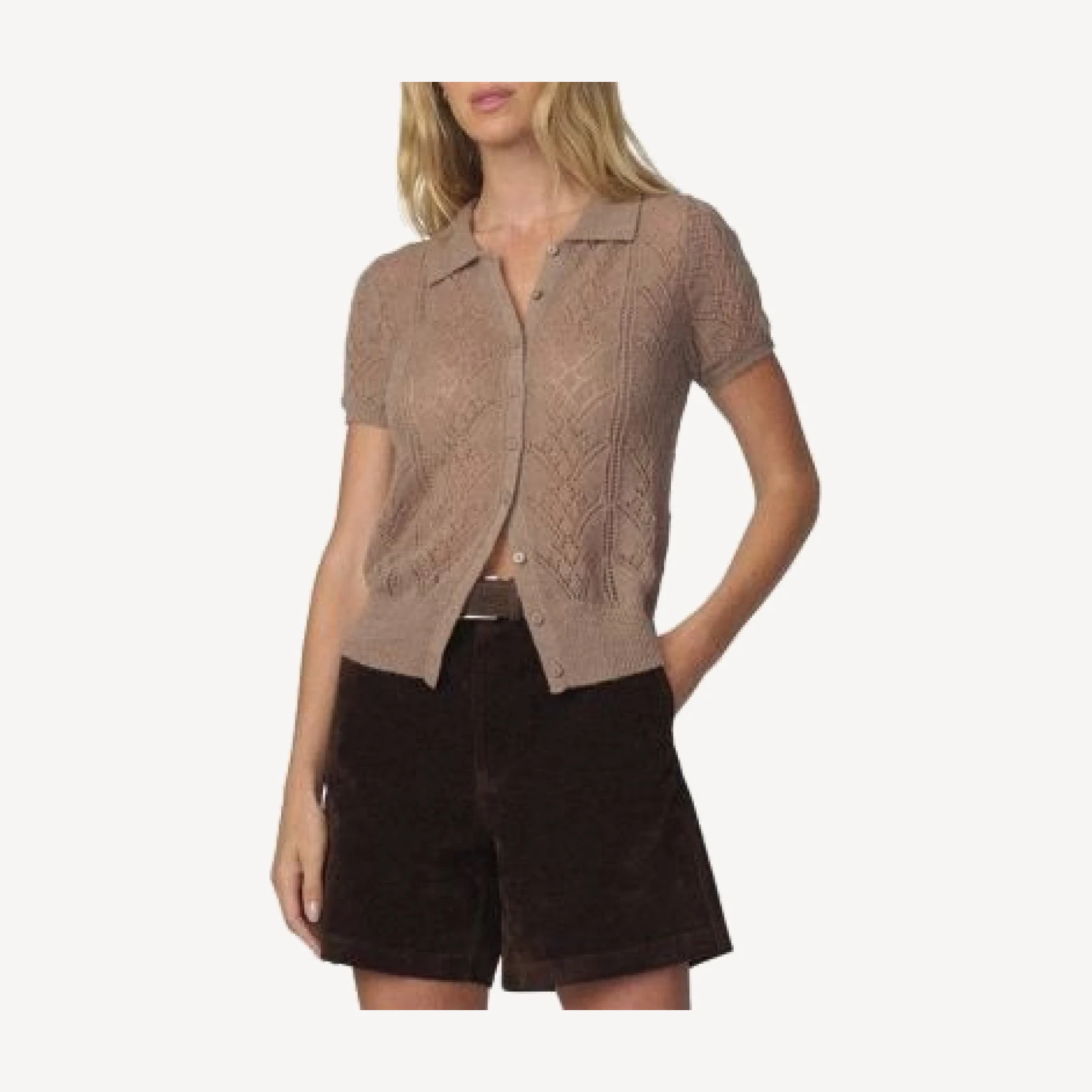 Joe's Jeans The Davey Short Sleeve Cardigan Top