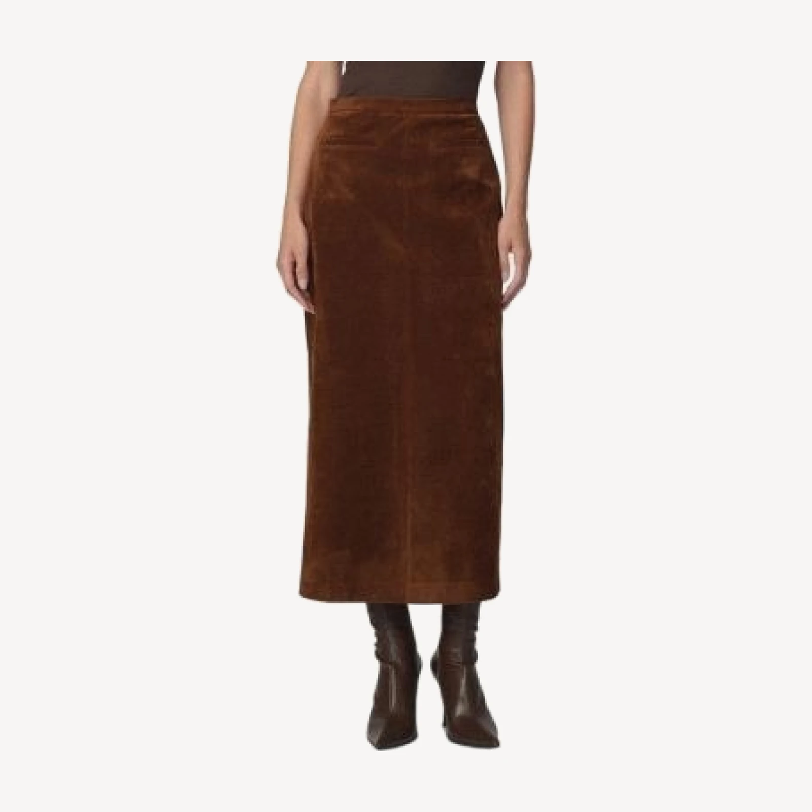 Joe's Jeans The Faux Suede Welt Pocket Midi Skirt