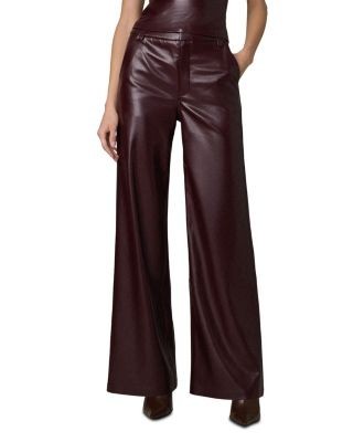 Joe's Jeans The Mia High Rise Faux Leather Wide Leg Pants