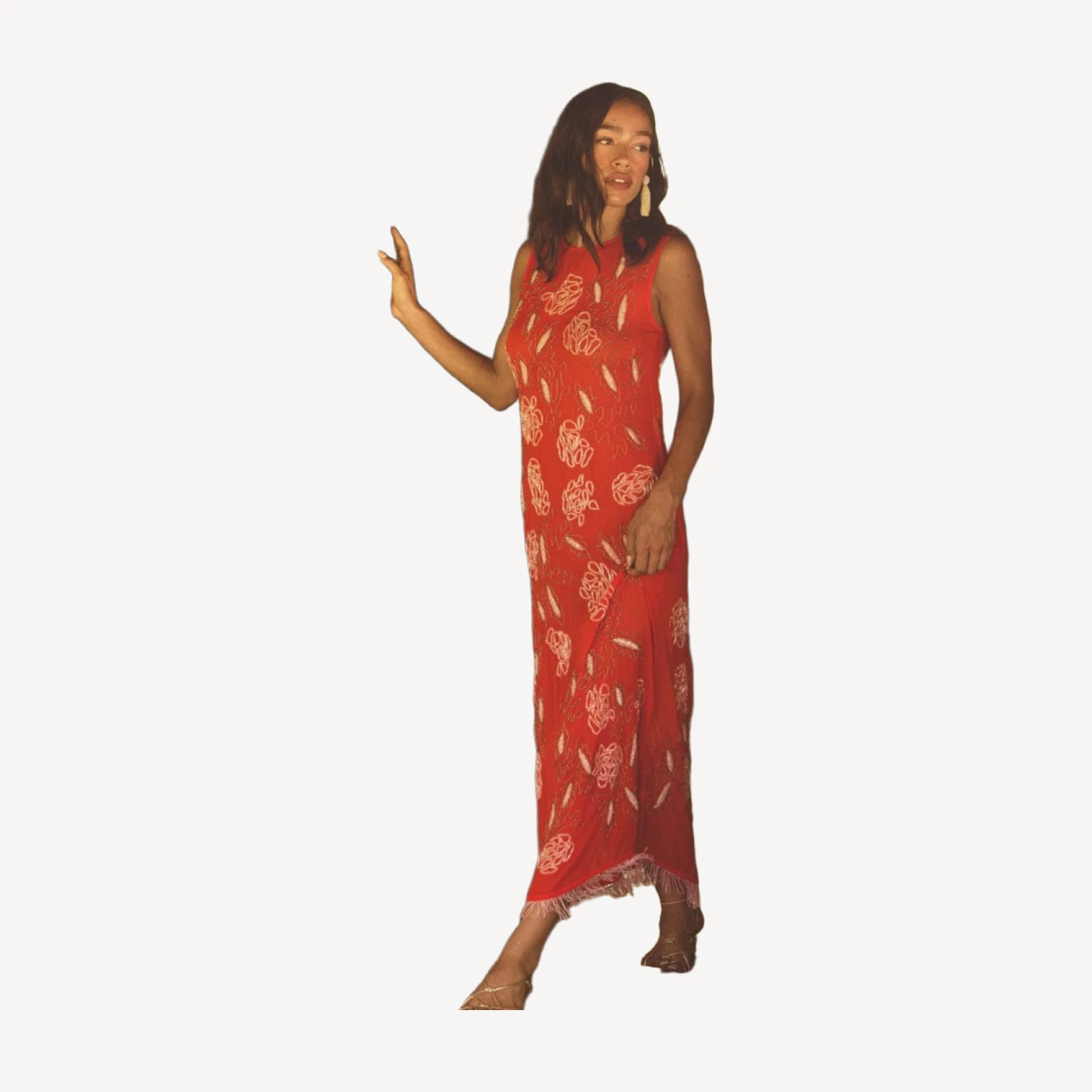 CHANDRA DRESS -- ORANGE CITRINE
