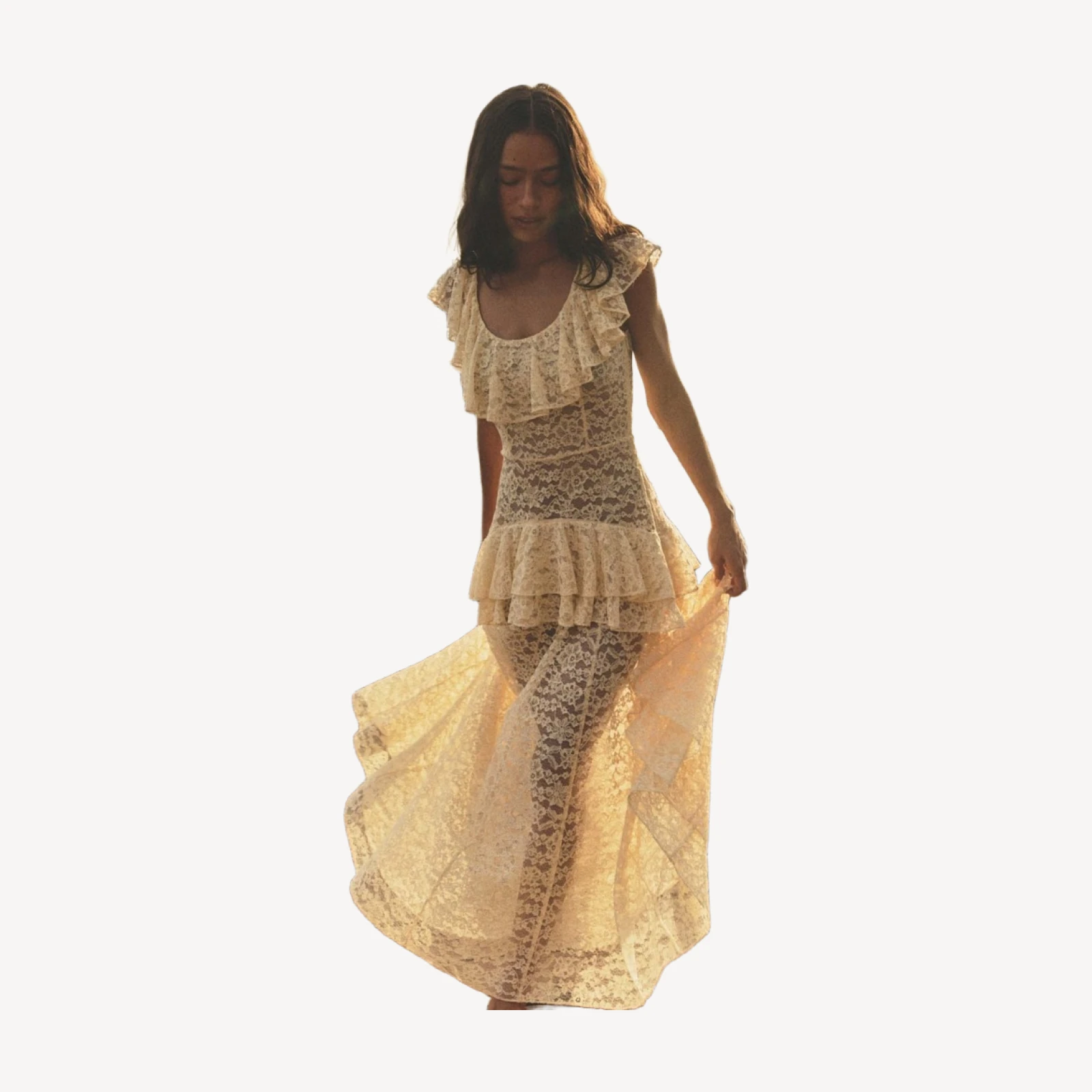 COSTINE DRESS -- VANILLA