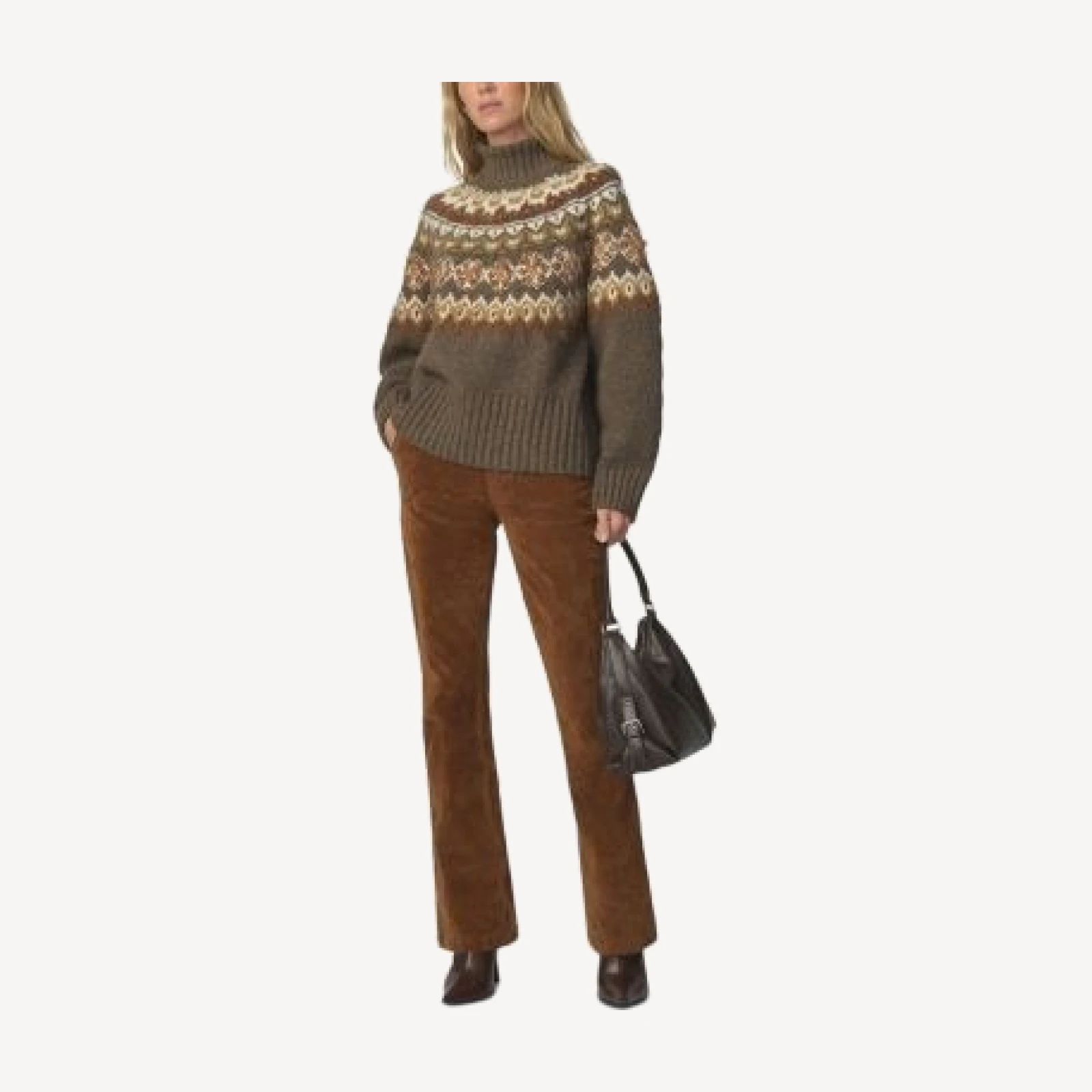 Joe's Jeans The Elva Fair Isle Mock Neck Sweater