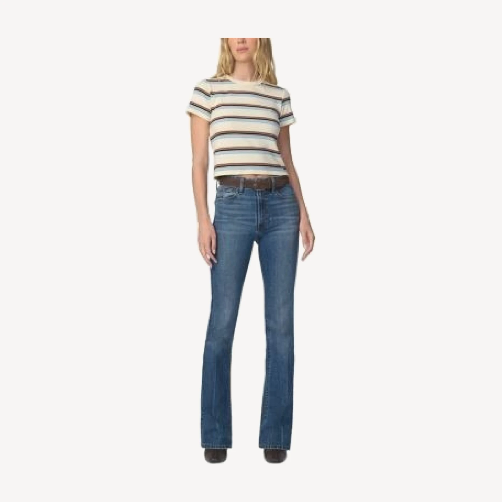 Joe's Jeans The Cotton Stretch Striped Baby Tee