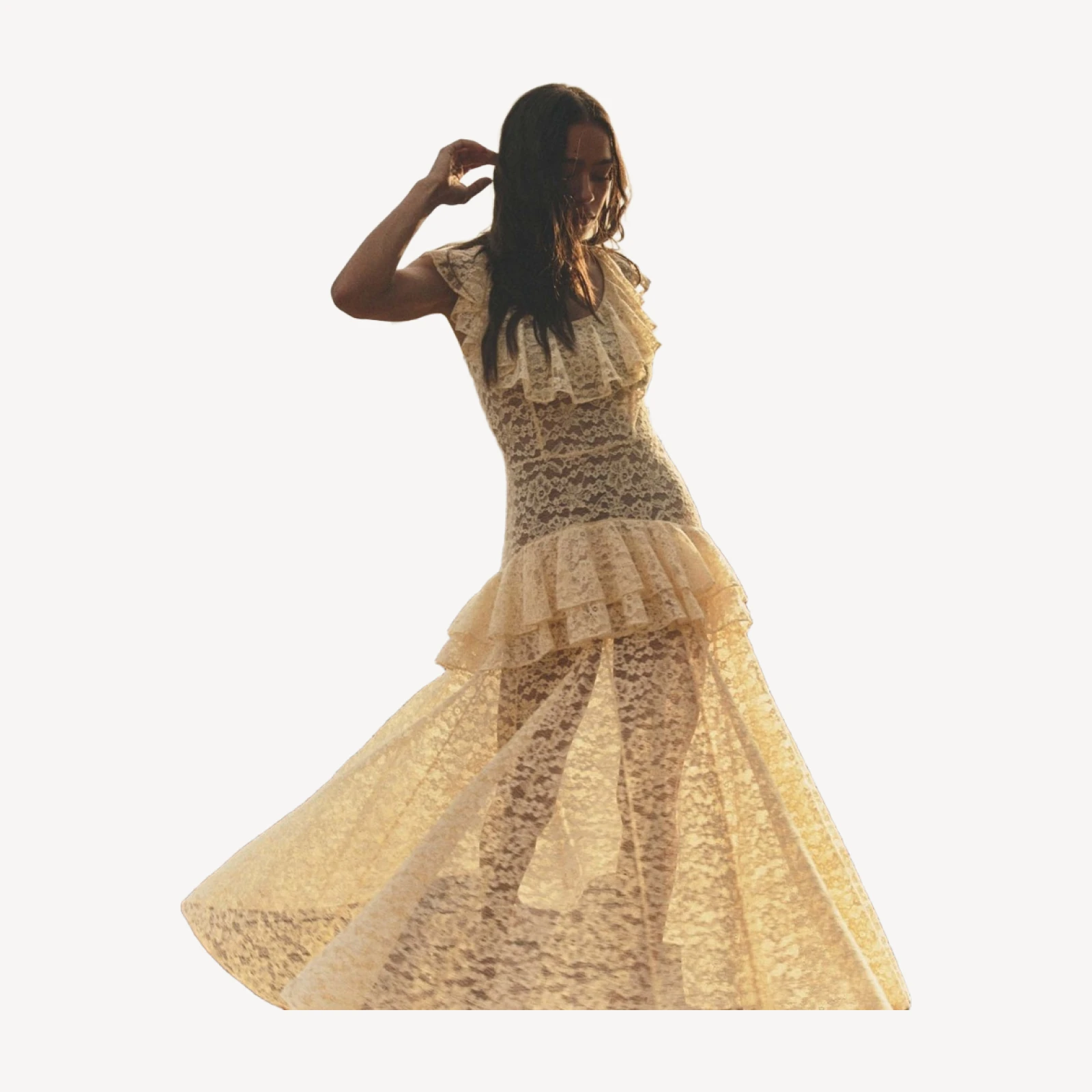 COSTINE DRESS -- VANILLA