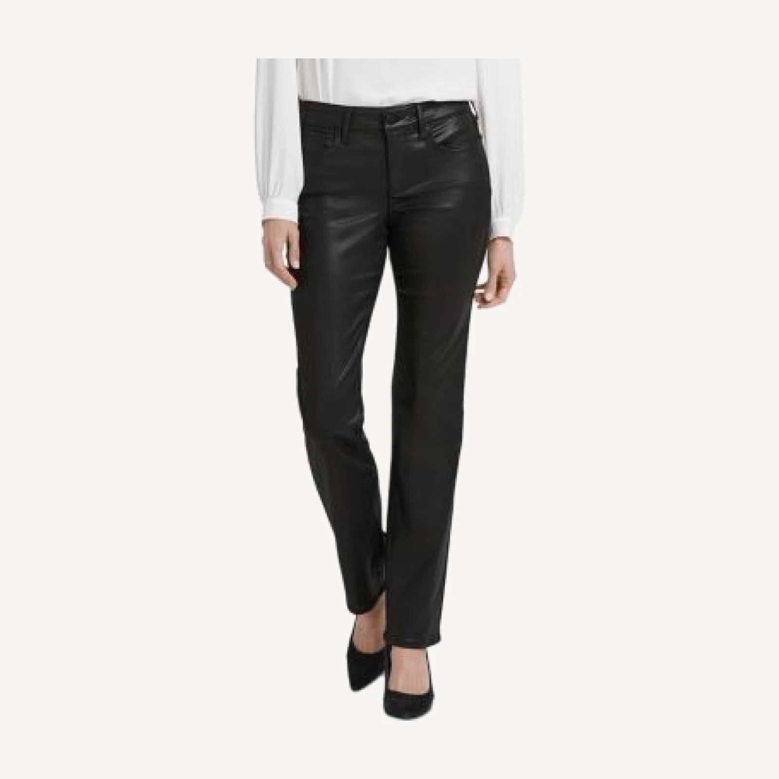 Nydj Marilyn Coated High Rise Straight Jeans