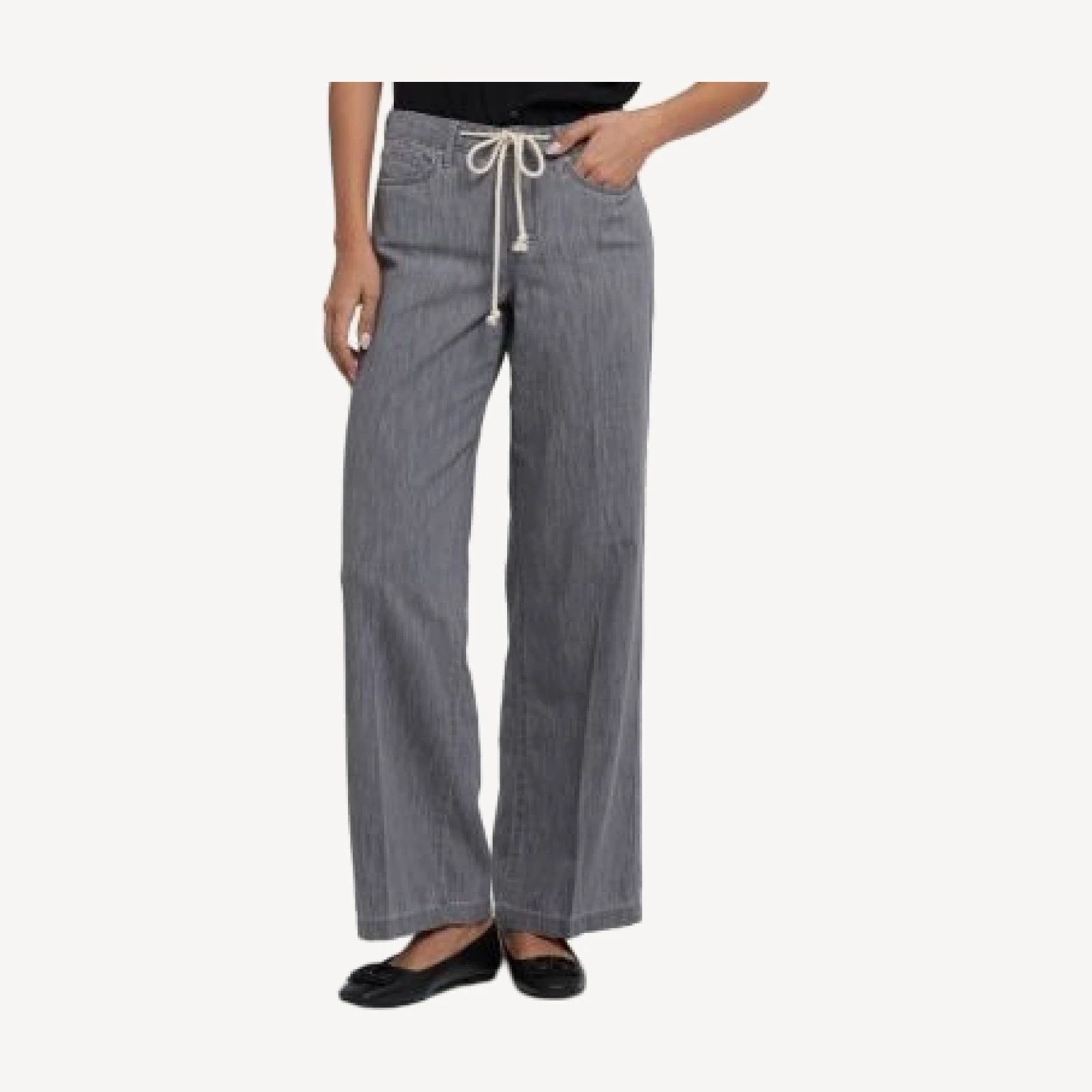 Nydj Teresa High Rise Wide Leg Jeans in Pearl Versailles