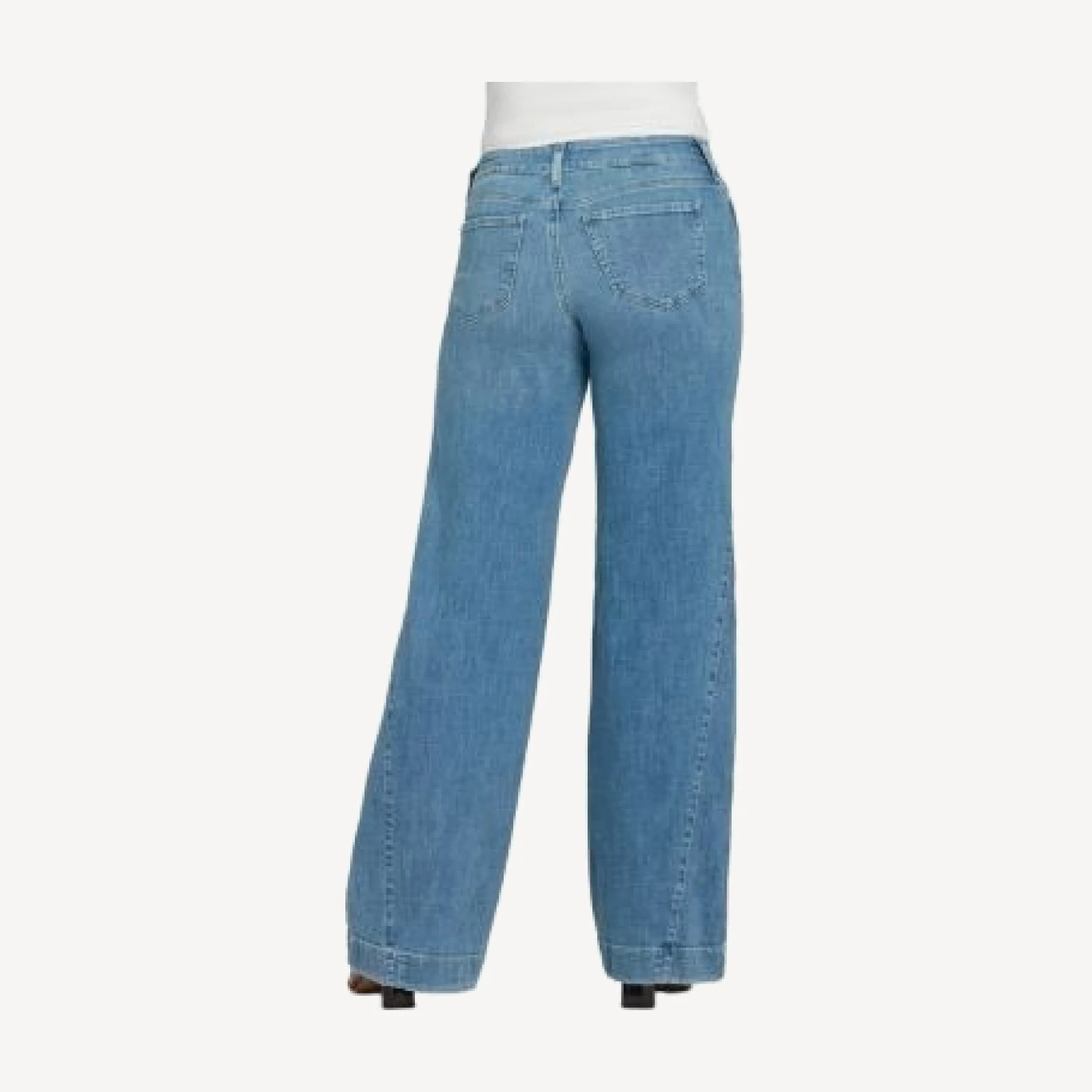 Nydj Teresa High Rise Wide Leg Side Godet Jeans in Dawn Rock