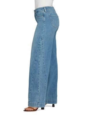 Nydj Teresa High Rise Wide Leg Side Godet Jeans in Dawn Rock