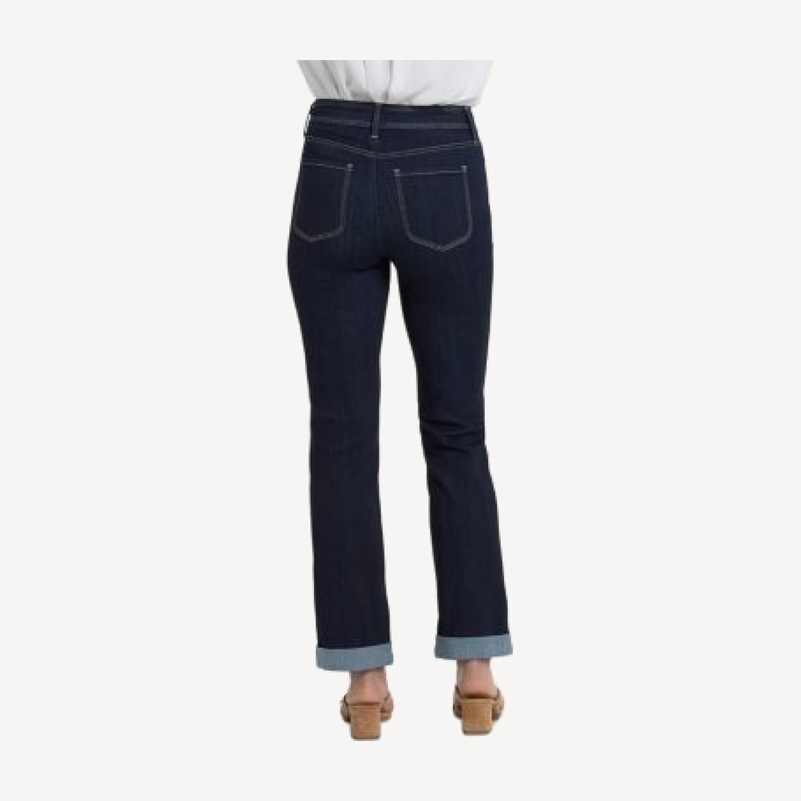 Nydj Marilyn High Rise Triple Stitch Straight Jeans in Morning Tides