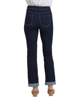 Nydj Marilyn High Rise Triple Stitch Straight Jeans in Morning Tides
