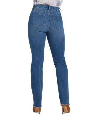 Nydj Marilyn High Rise Button Fly Straight Jeans in Wild River