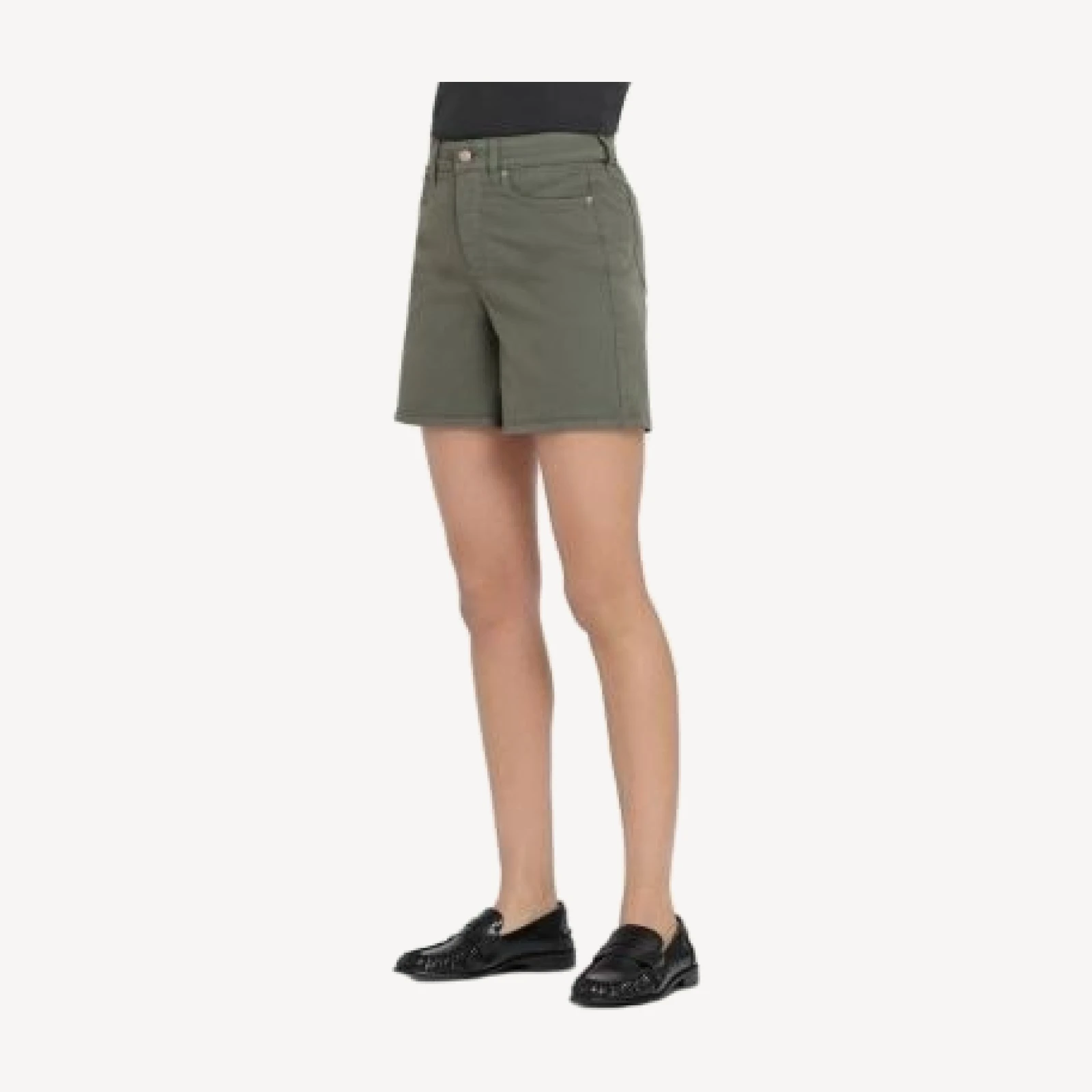 Nydj Berkyn Relaxed Denim Shorts in Desert Green