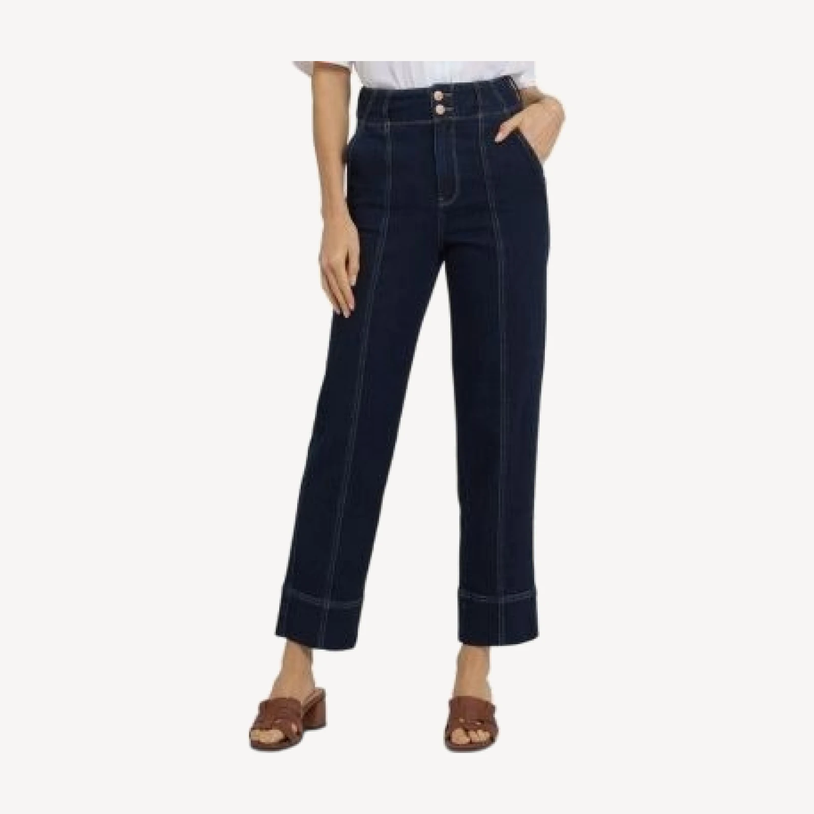 Nydj Kasey High Rise Stovepipe Ankle Jeans in Morning Tide