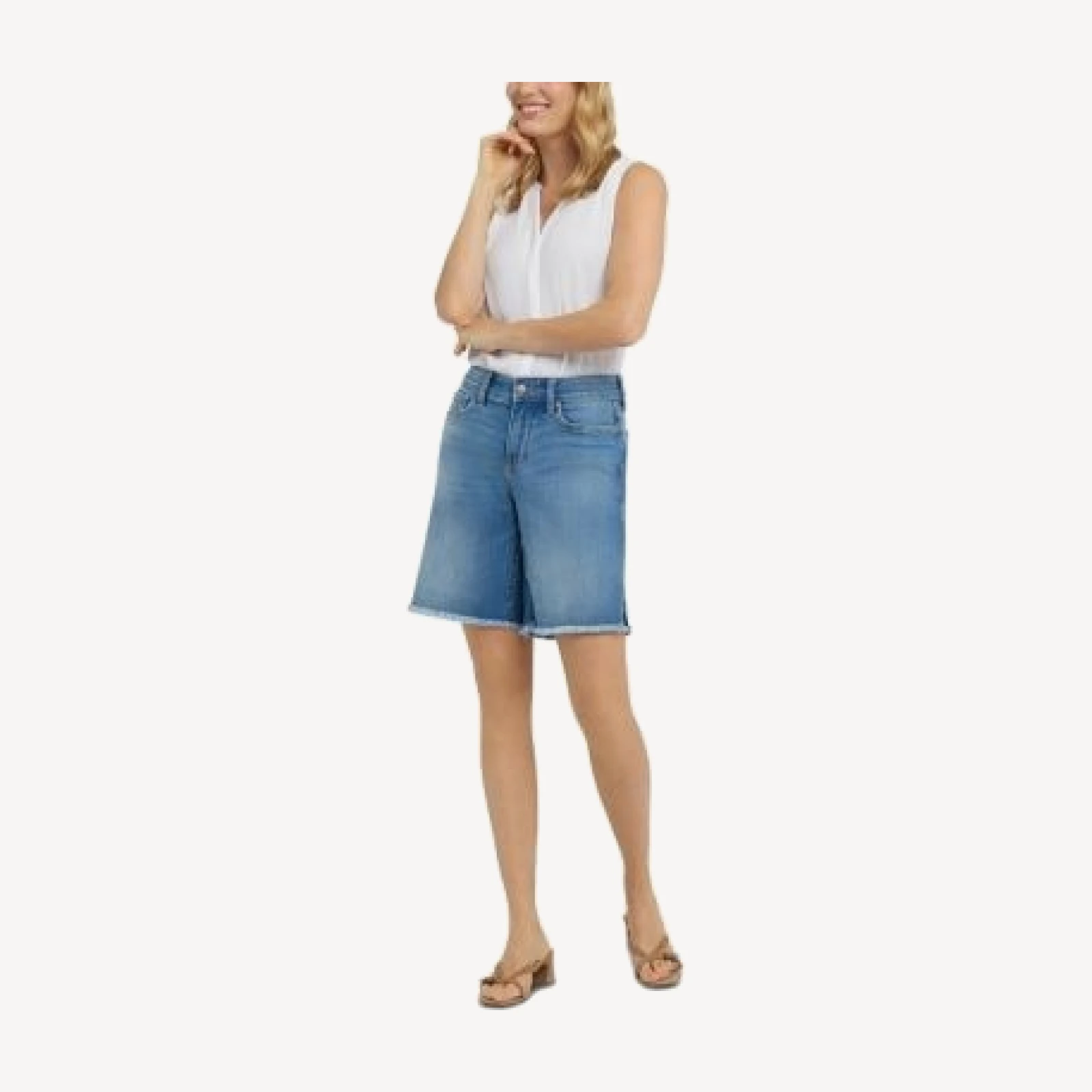 Nydj Naomi Relaxed A Line Denim Shorts