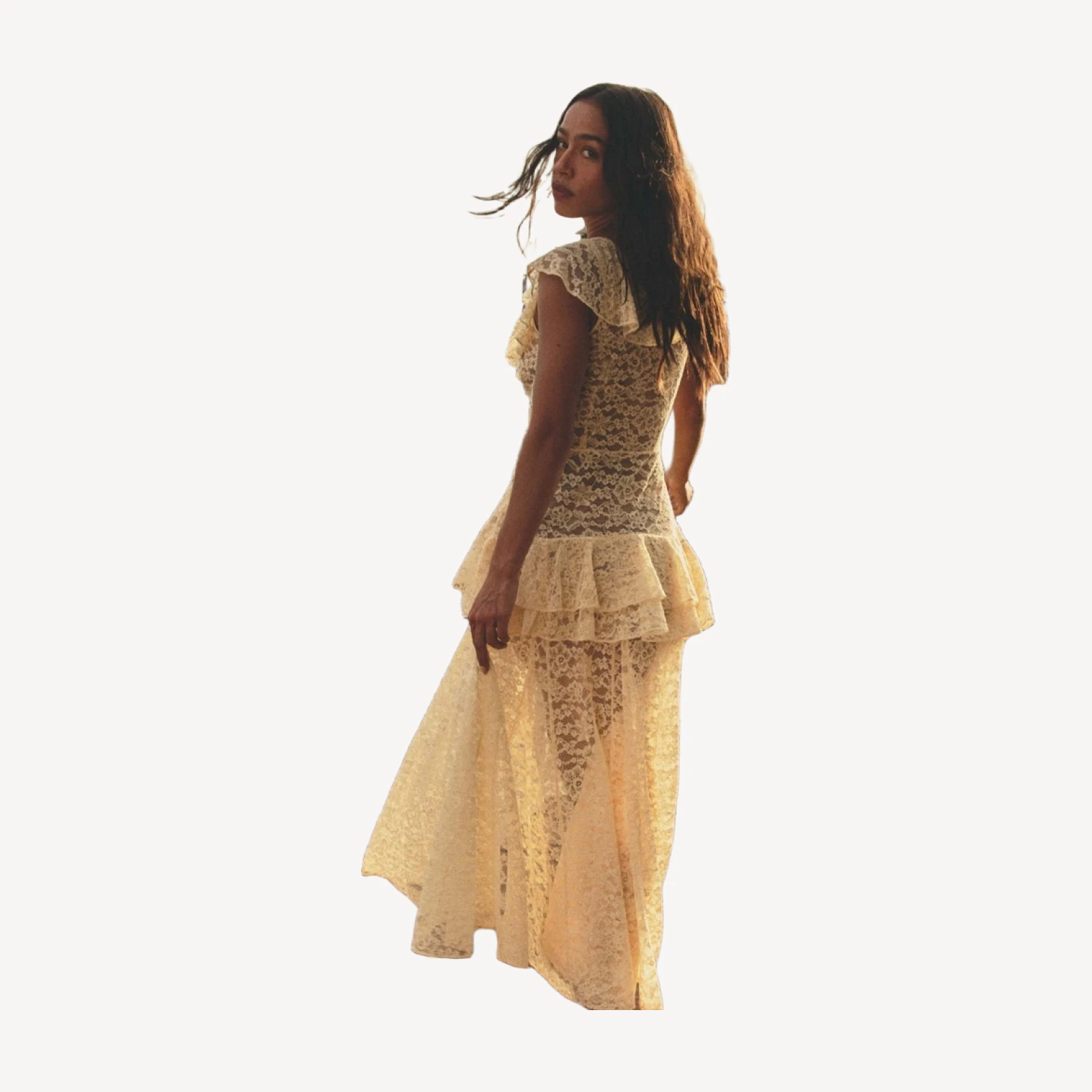 COSTINE DRESS -- VANILLA