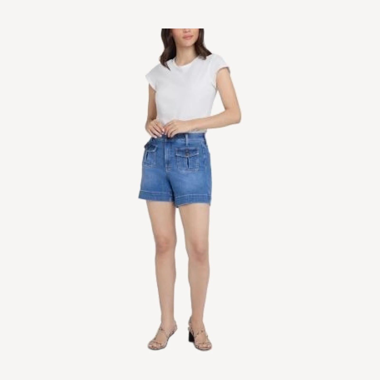 Nydk Berkyn Relaxed Denim Shorts in Blue Paradise