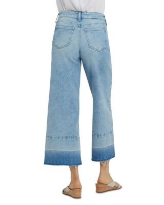Nydj Teresa High Rise Wide Leg Shadow Hem Jeans in Oasis Sand