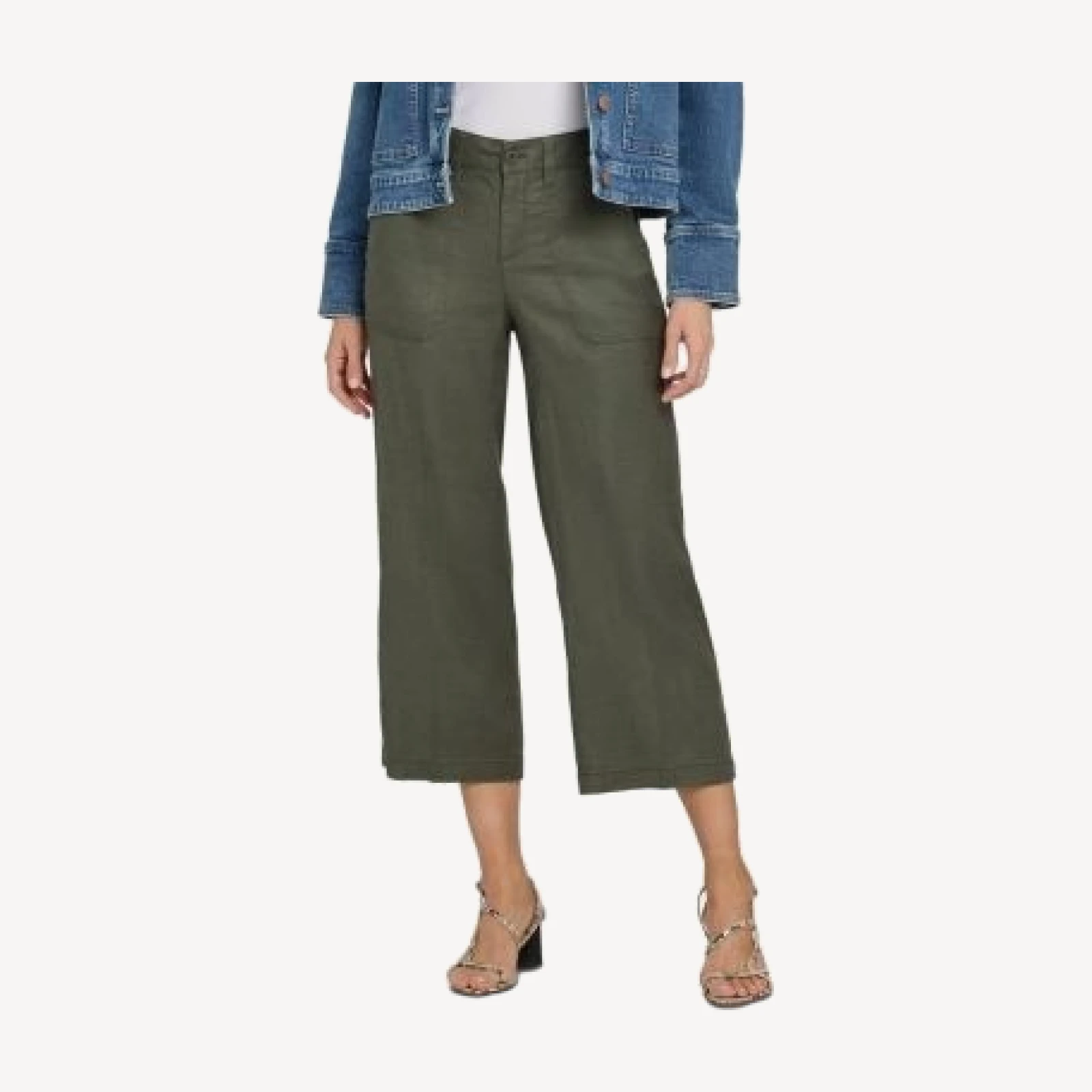 Nydj Petite Wide Leg Cargo Capri Pants