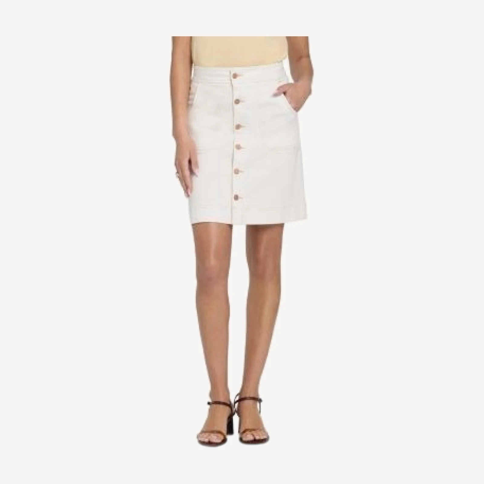 Nydj High Rise A Line Utility Denim Skirt