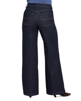 Nydj Mia Cotton Blend High Rise Palazzo Jeans in Rinse