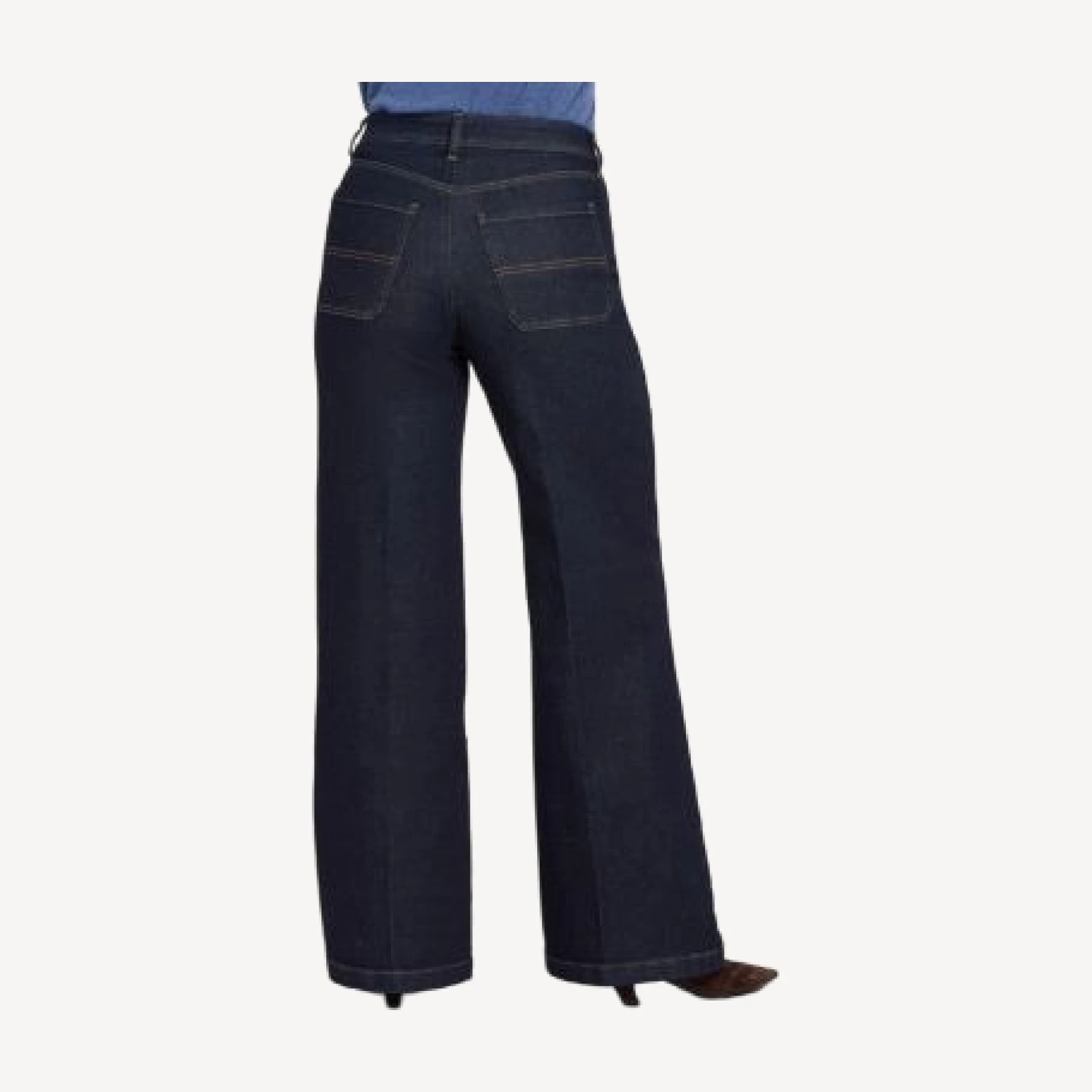 Nydj Mia Cotton Blend High Rise Palazzo Jeans in Rinse