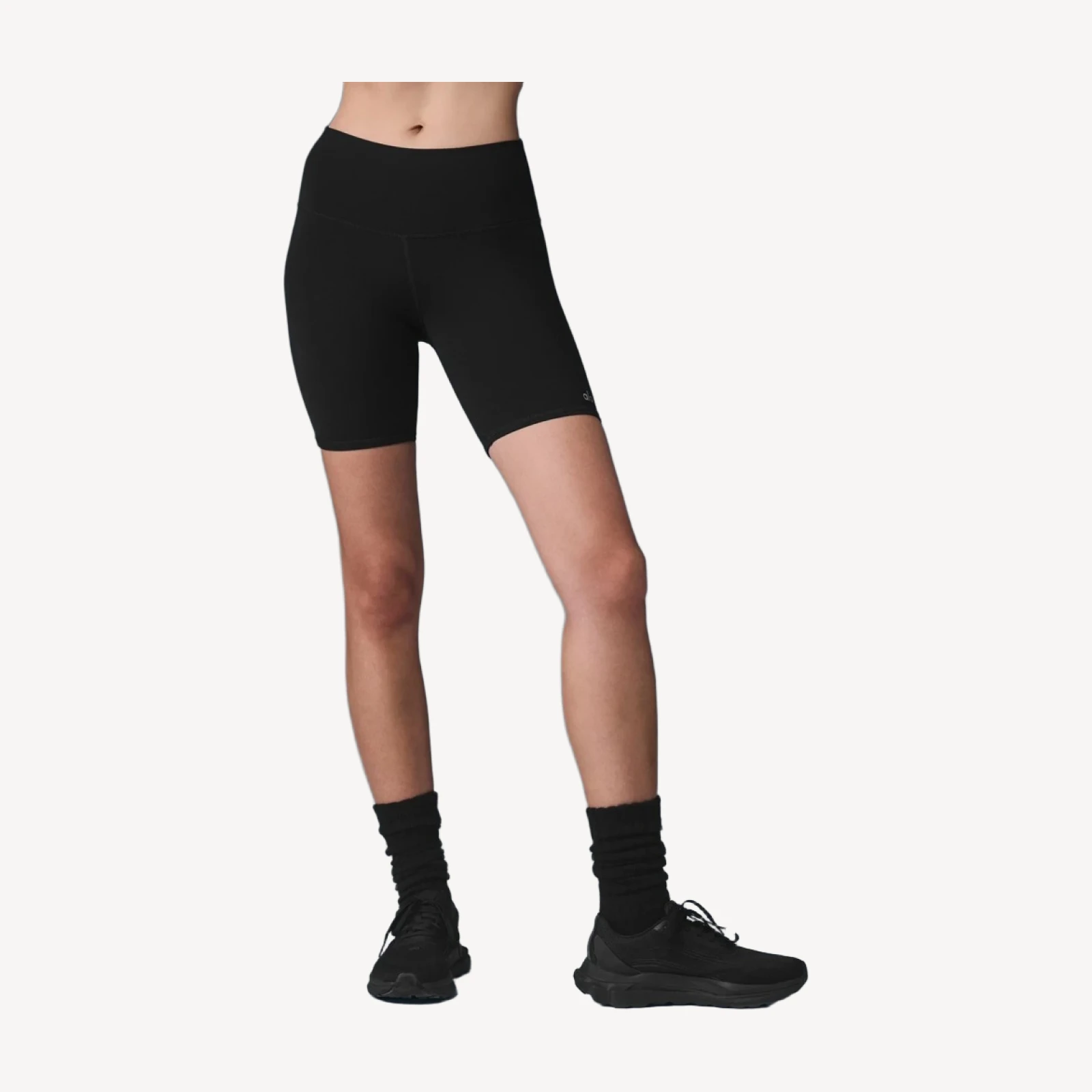 7" High-Waist Biker Short - Black