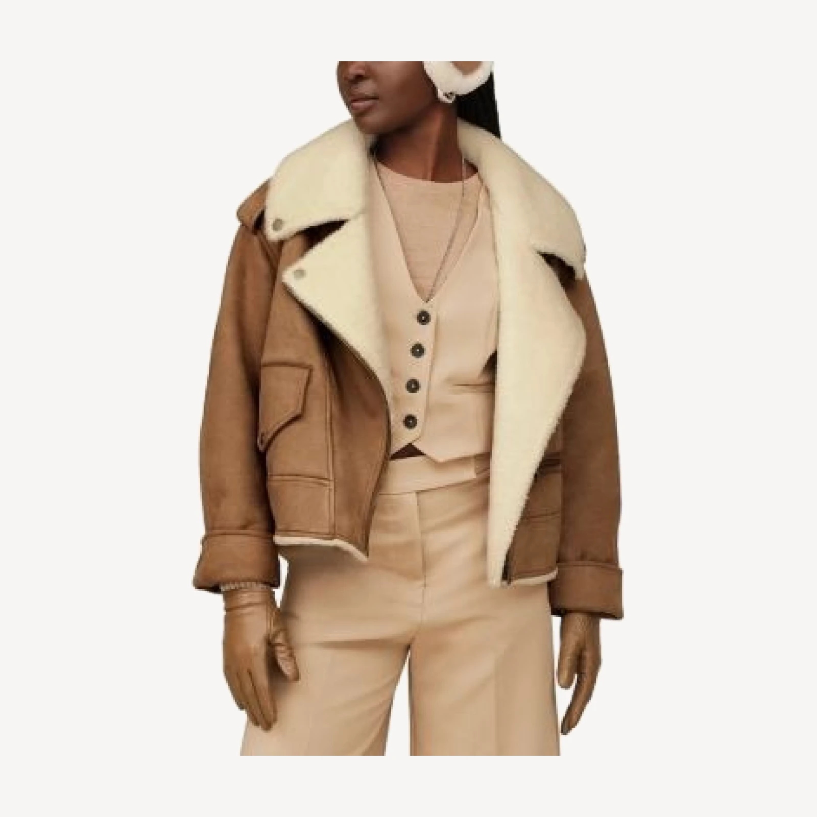 Ugg Finn Luxe Fluff Moto Jacket