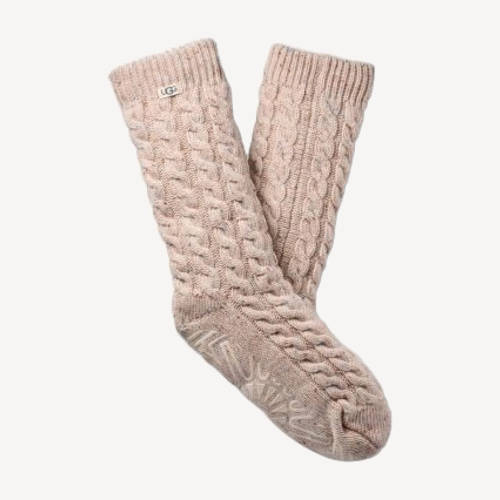 Ugg Elowyn Cable Knit Fleece Grip Socks